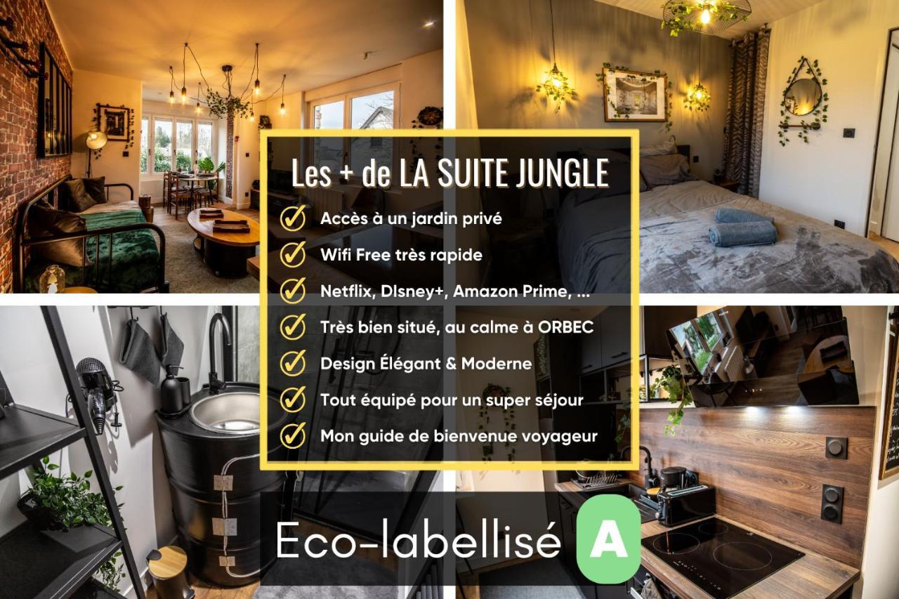 Suite Indus - Jardin, Netflix Et Parking - Le Manoir Aux Pommes Orbec Exteriör bild